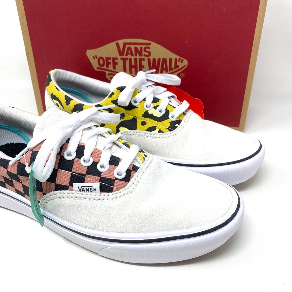 VANS Comfycush Era Mixed Media Suede Checker Leopard  Women’s Size VN0A3WM91PC - Picture 7 of 10
